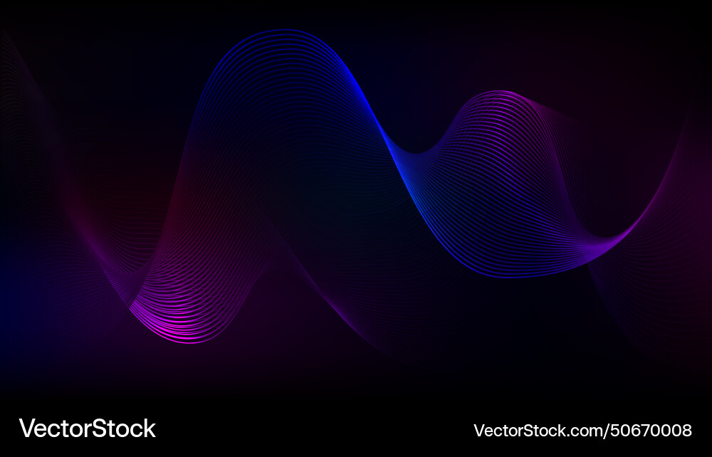 Tech neon sound radio neural waves artificial Tech neon sound radio neural waves artificial vector image