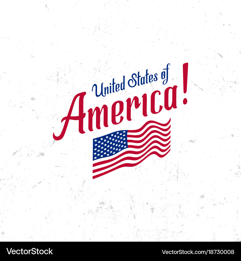 United States of North america logo vintage vektorbild