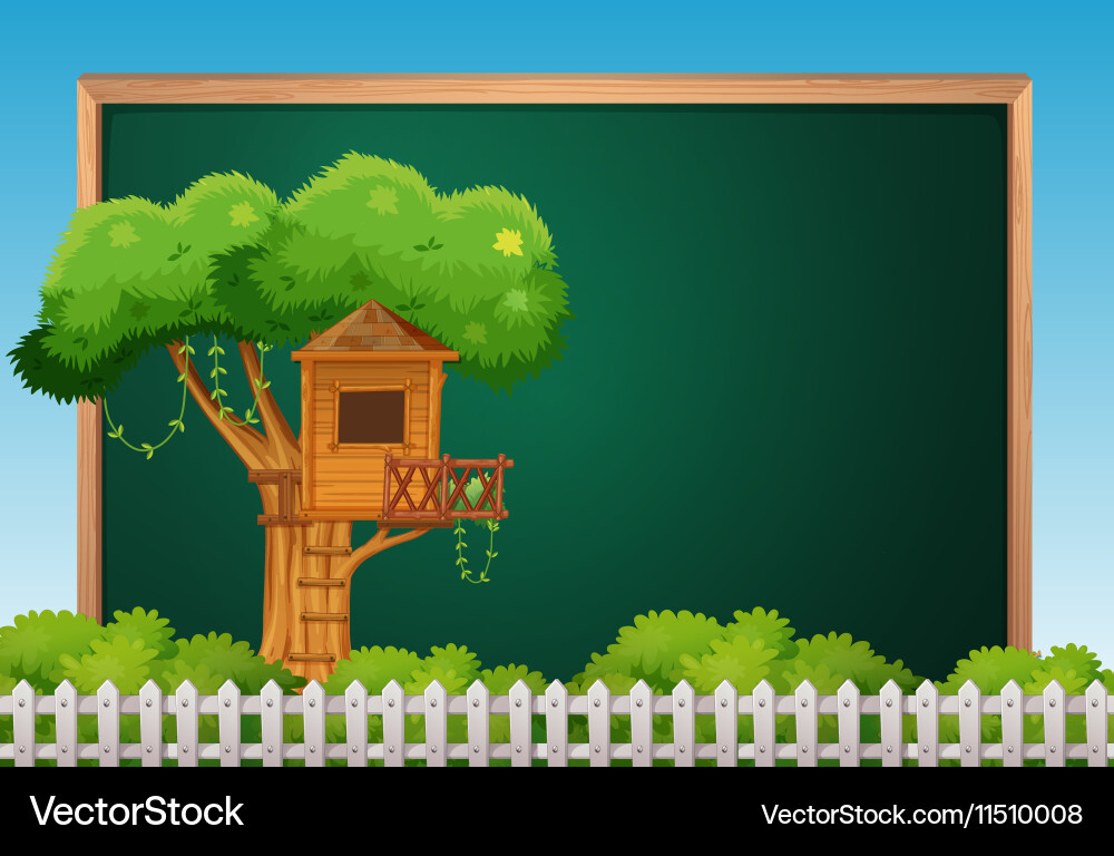 Whiteboard with Tree Branch Vector Image