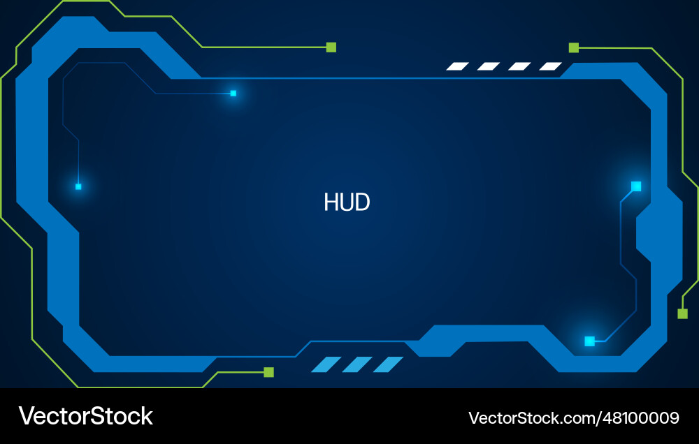 Abstract hud ui gui future futuristic screen vector image