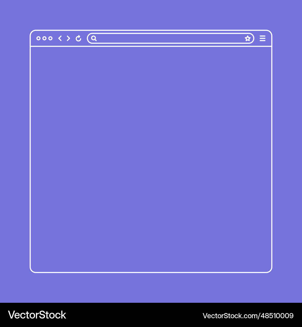 Blank web browser internet page window Vector Image
