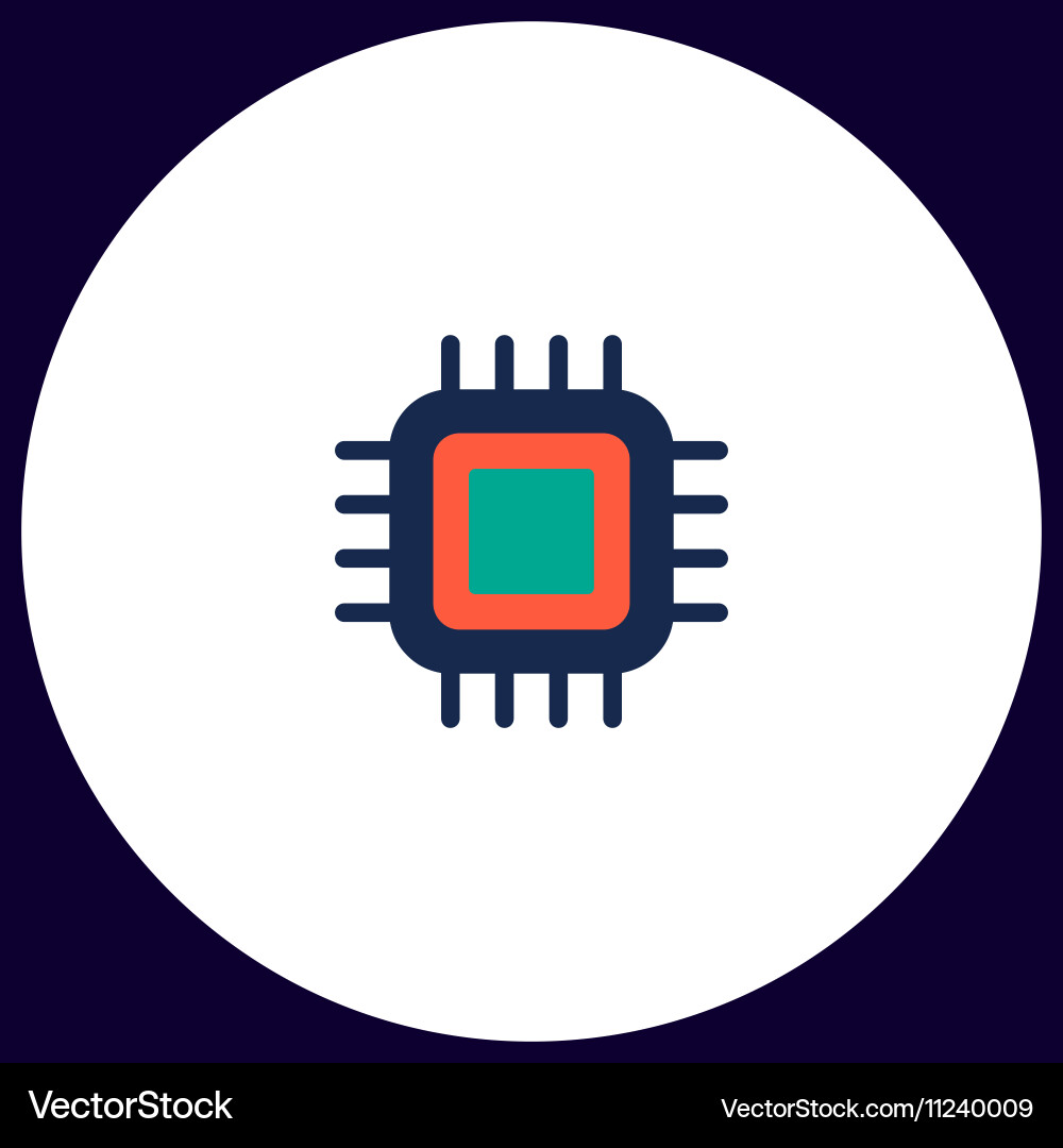Cpu computer symbol Vector Image