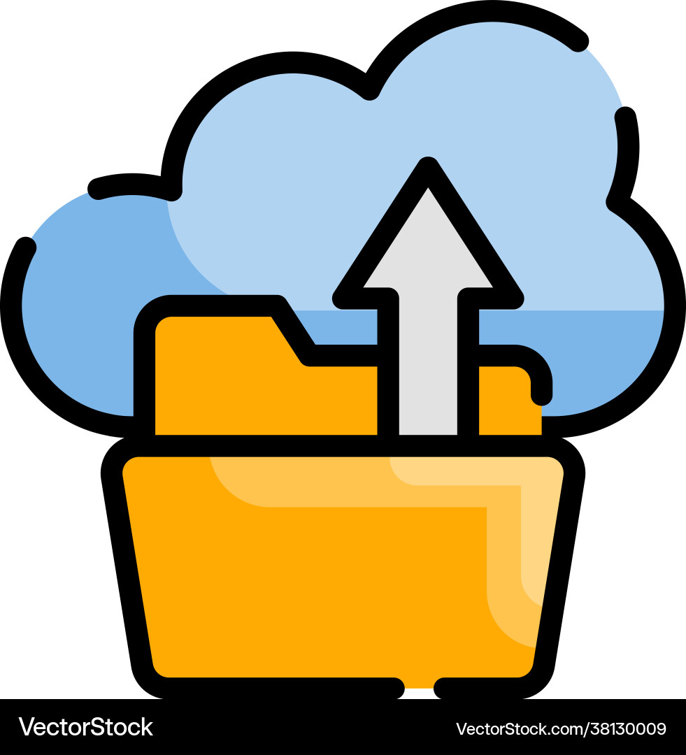 Data Upload Icon vector image
