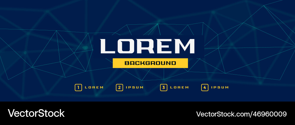 Digital technology banner or header with mesh vector image