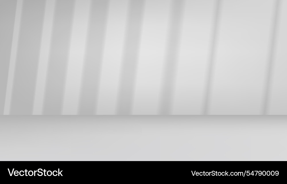 Empty bright studio with window light and shadows vector image