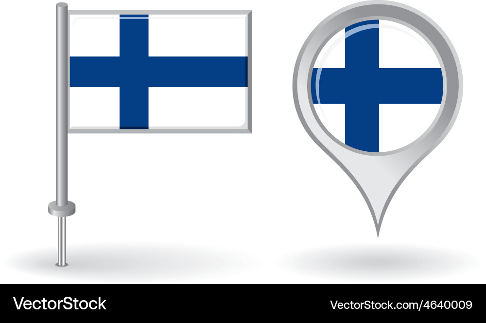 Finnish Pin & Map Pointer vector image