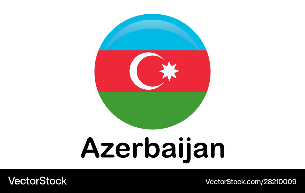Flag azerbaijan the color and size Flag azerbaijan the color and size vector image