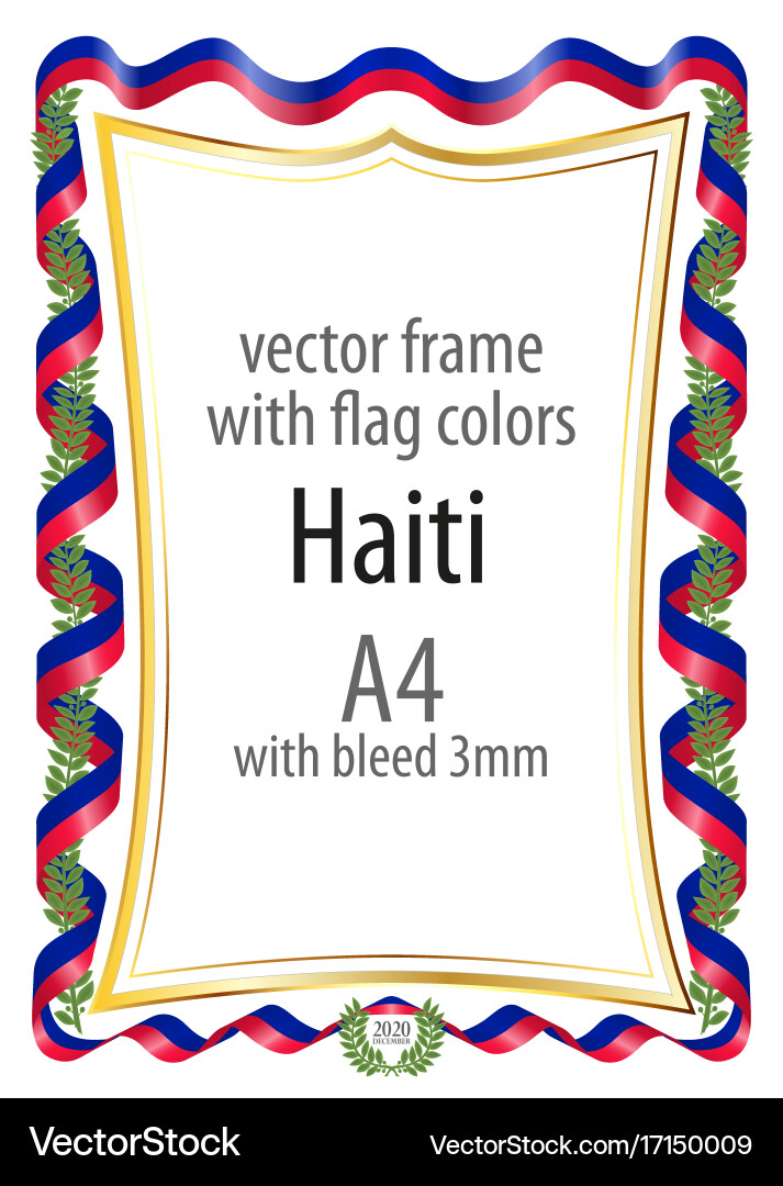 Frame and border of ribbon with the colors Vector Image