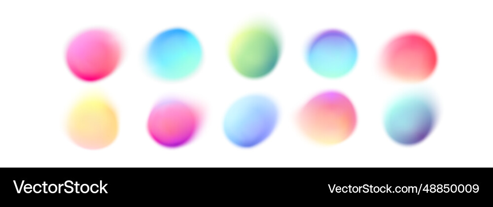 Gradient color round background set Gradient color round background set vector image