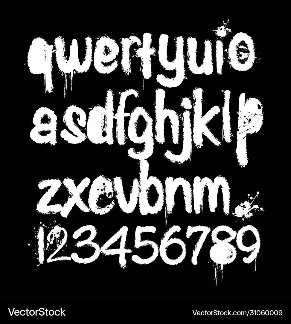 Grunge alphabet Vector Image