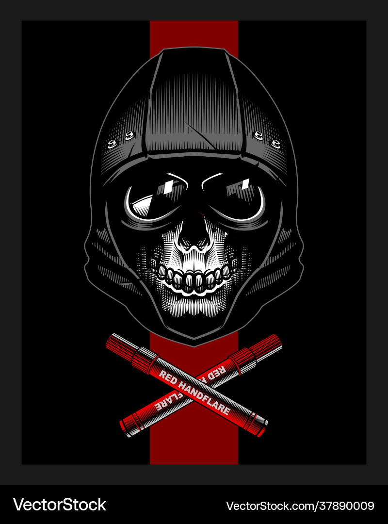 Hooligan Skull - Football Casual Vector Image