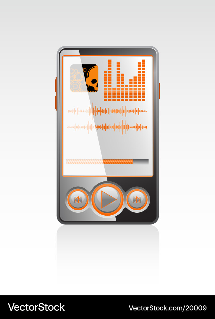 Modern Media Player Vector Image