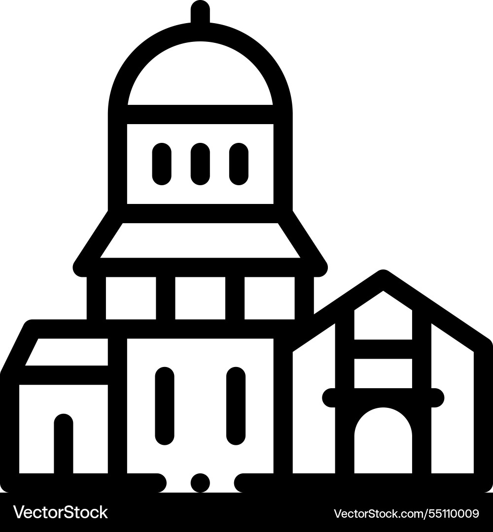 Mon icon thin linear style design isolated Mon icon thin linear style design isolated vector image