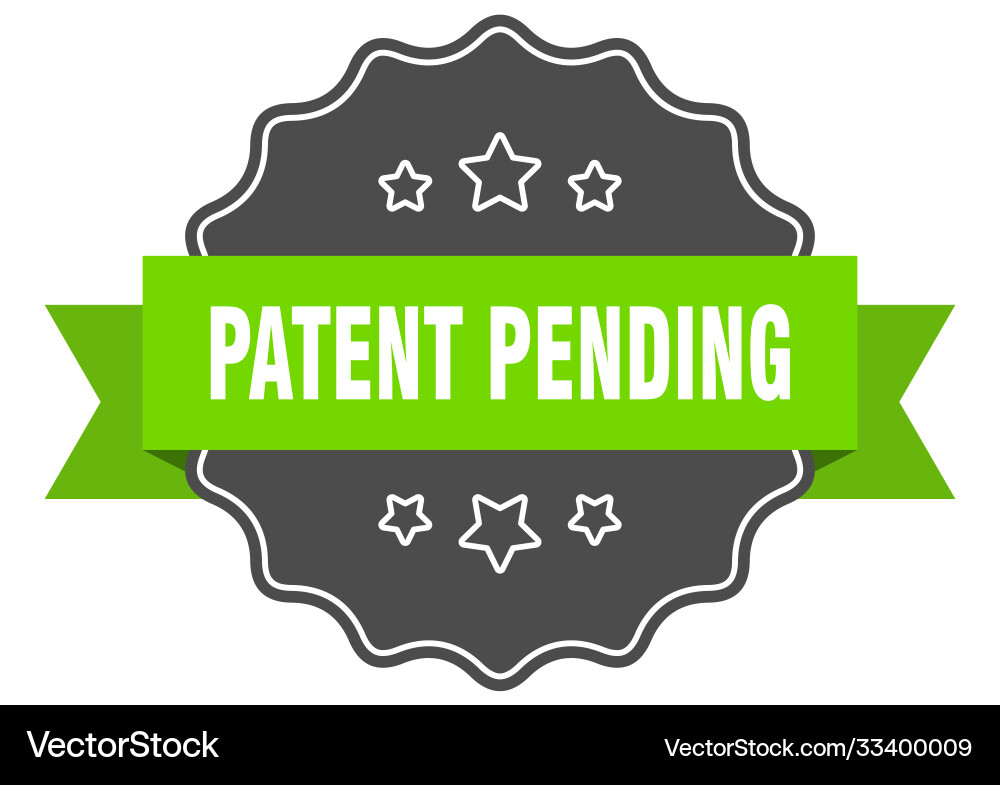 Patent pending label isolated seal vector image