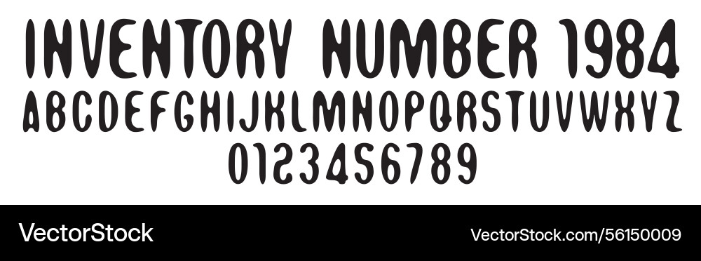 Round symmetrical simple font Round symmetrical simple font vector image