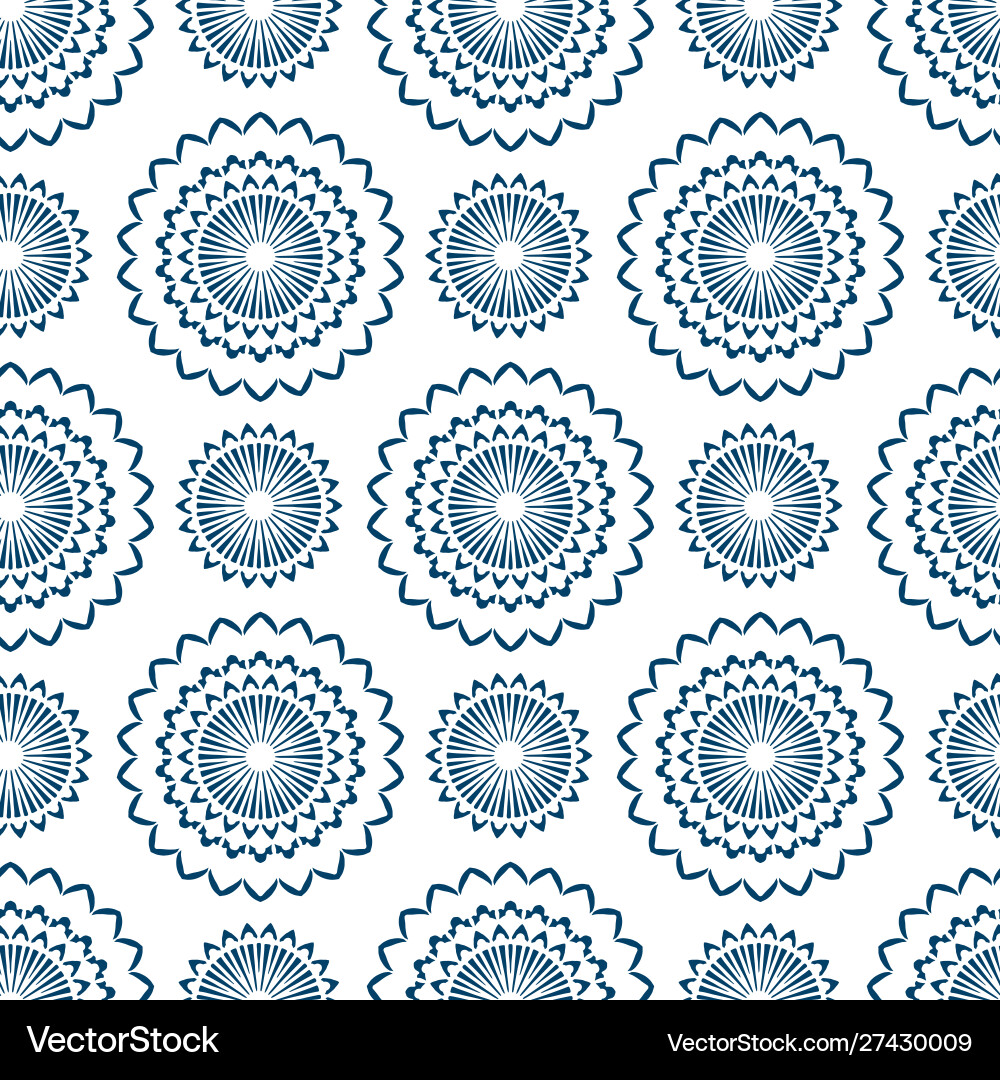 Seamless pattern with mandala Seamless pattern with mandala vector image