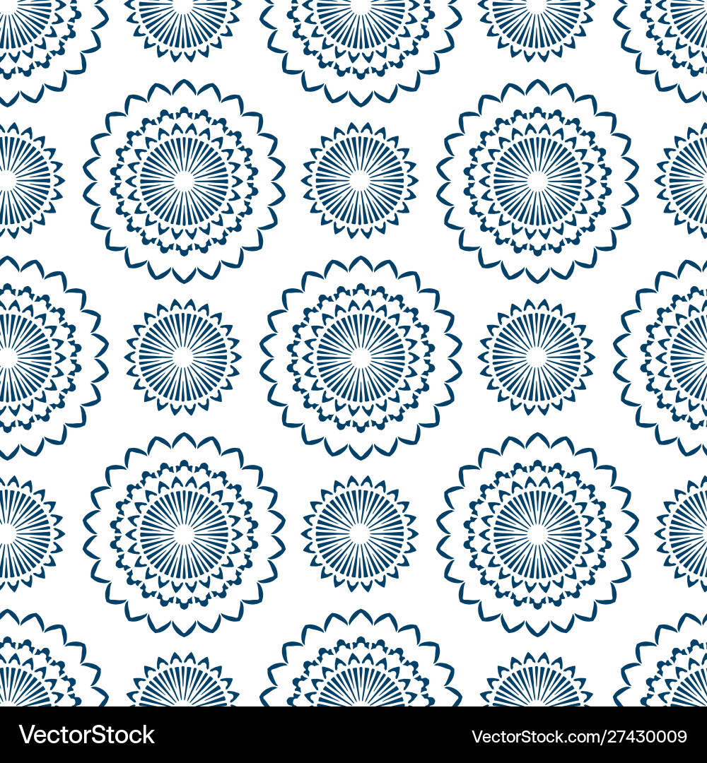 Seamless pattern with mandala vector image