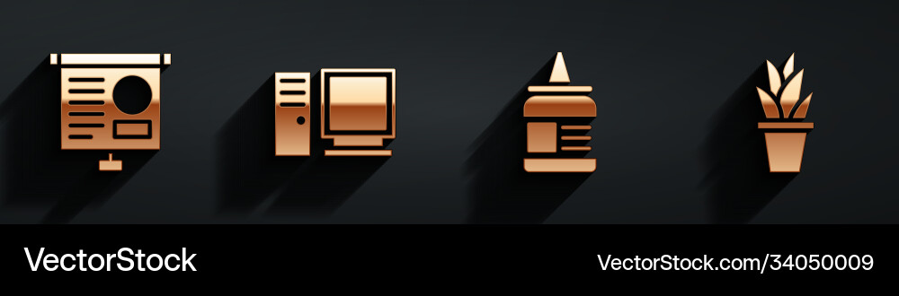 Set chalkboard with diagram computer monitor Set chalkboard with diagram computer monitor vector image