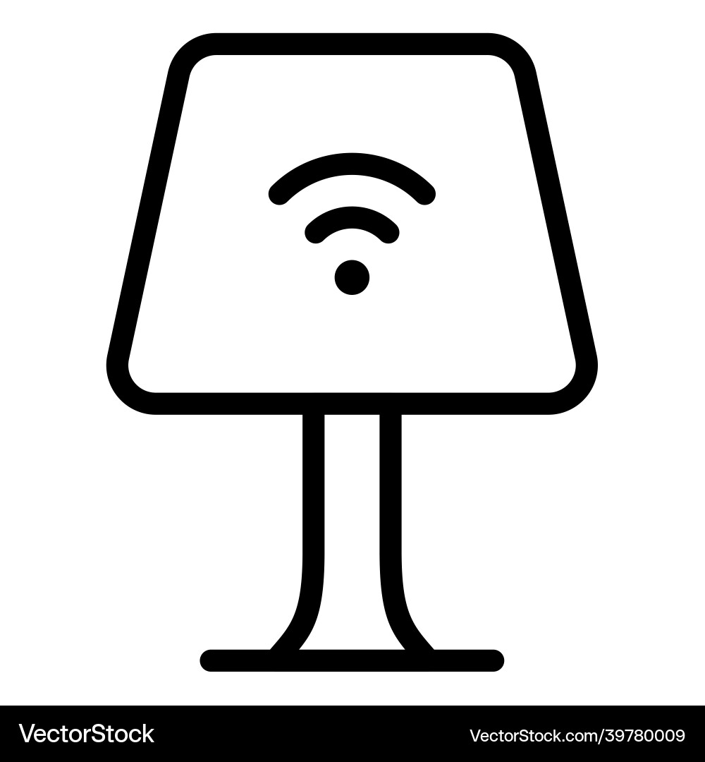 Smart lamp iot single isolated icon with outline Smart lamp iot single isolated icon with outline vector image