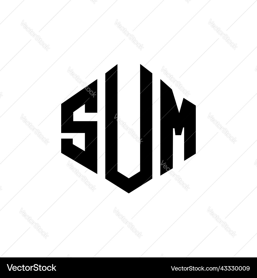 Sum letter logo design with polygon shape Vector Image