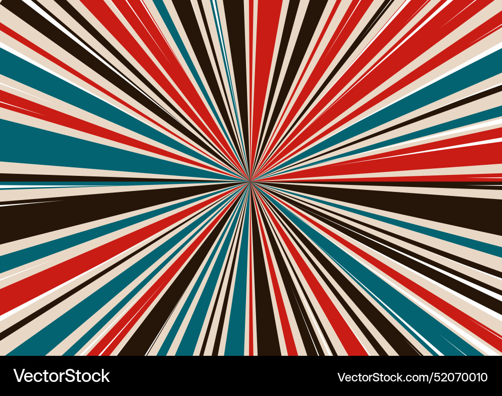 Abstract background with retro style starburst Vector Image