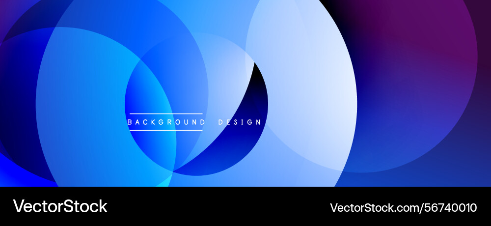 Abstract circles overlap creating vibrant blue Abstract circles overlap creating vibrant blue vector image