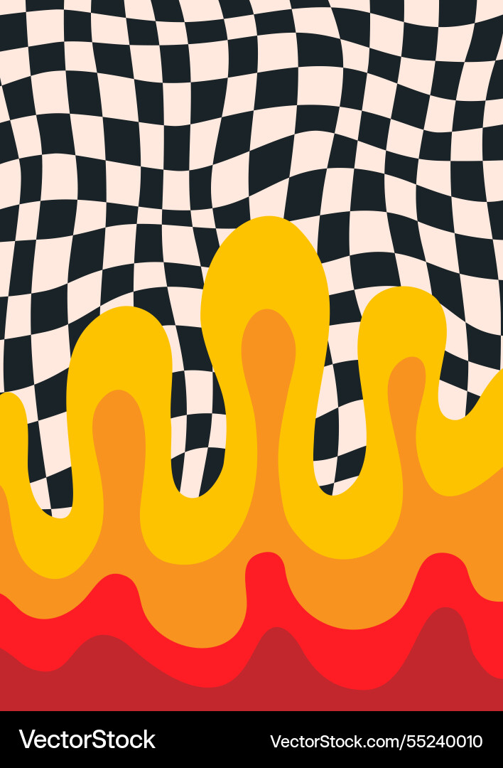 Abstract psychedelic checkerboard pattern Abstract psychedelic checkerboard pattern vector image