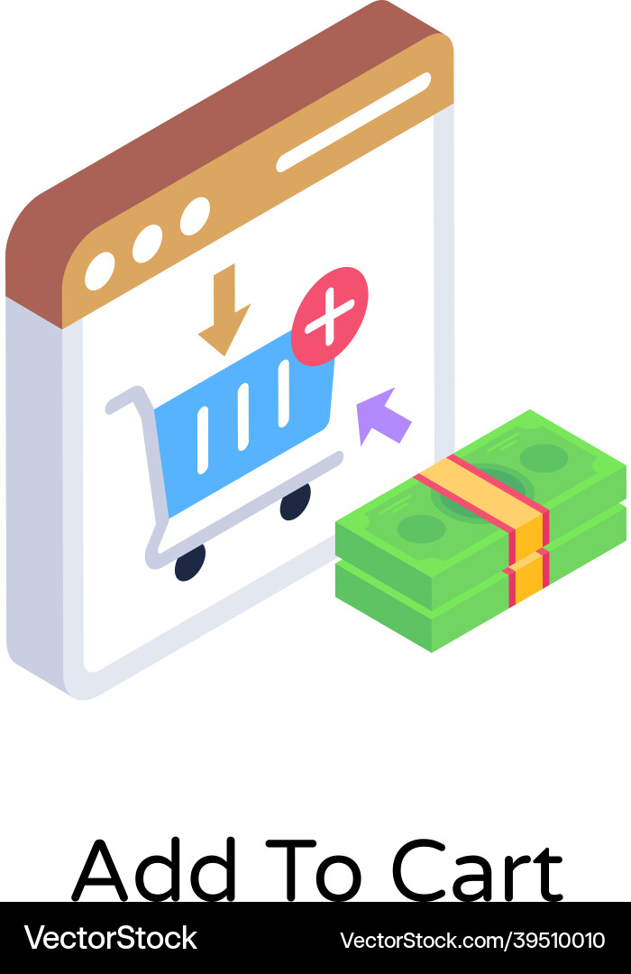 Add to cart vector image