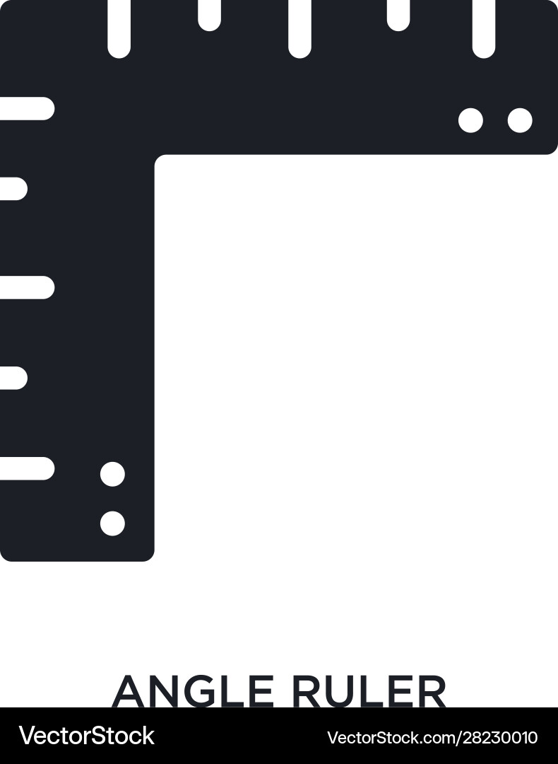 Angle ruler isolated icon simple element from vector image