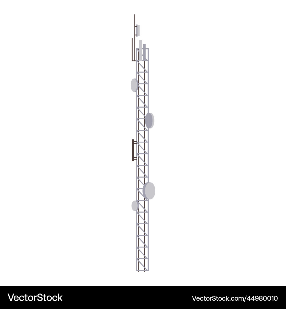 Antenna Turm mit sendenden Speisen Farbikone Antenna Turm mit sendenden Speisen Farbikone vektorbild