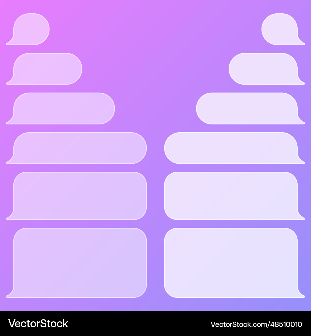 Blank transparent various message bubbles Blank transparent various message bubbles vector image