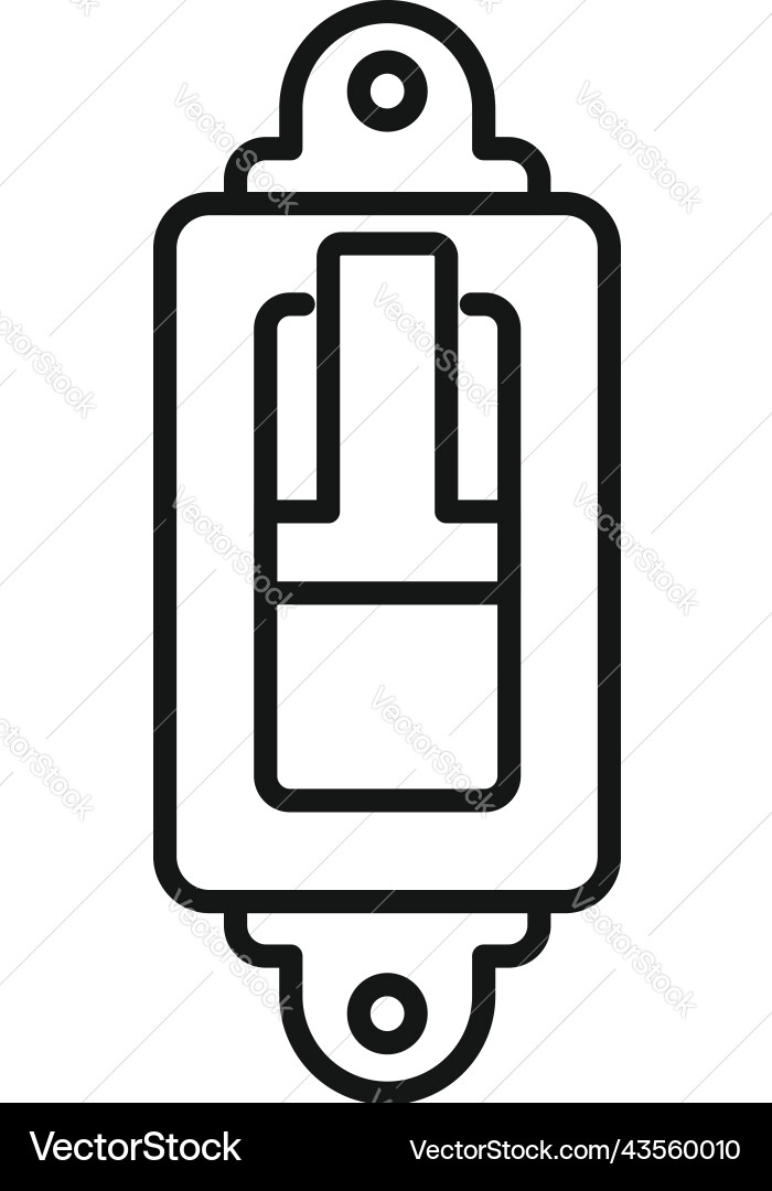 Breaker switch icon outline circuit box vector image