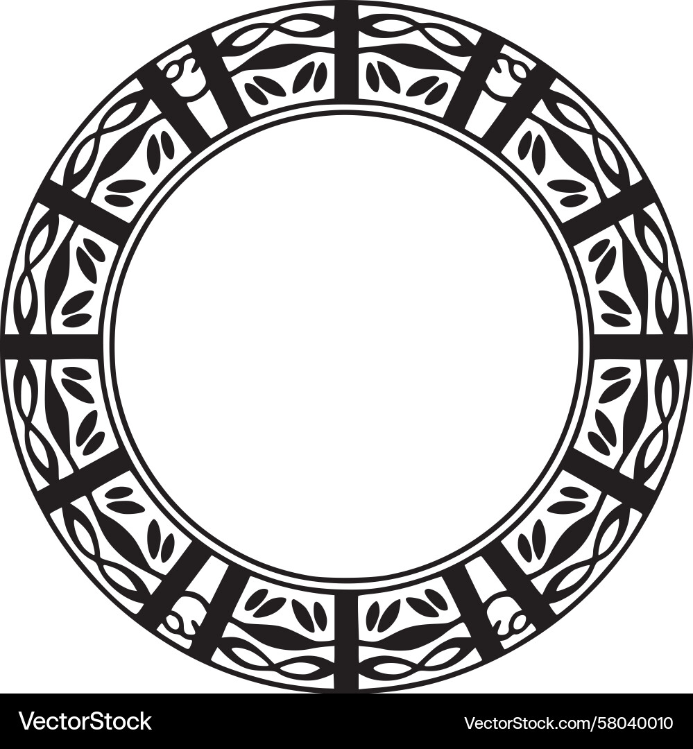 Celtic Circle Border Pattern Vector Image