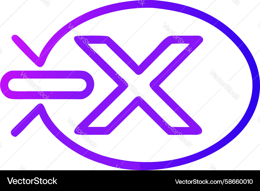 Delete button icon remove or close function Vector Image