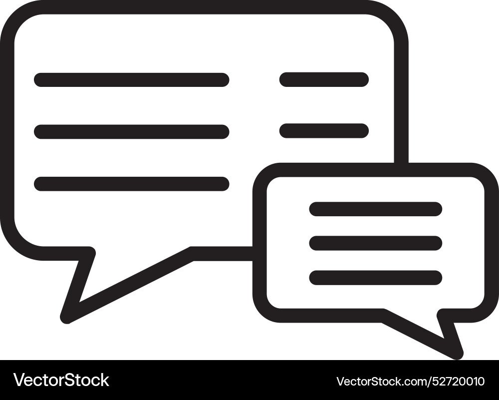 Dialog line icon design Vector Image