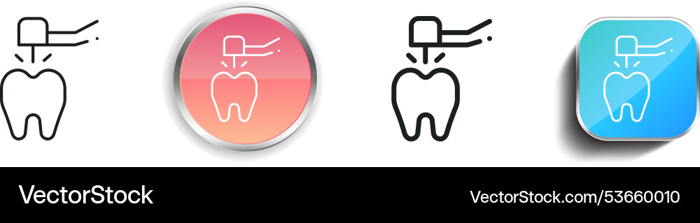 Driller icon thin linear regular and button style vector image