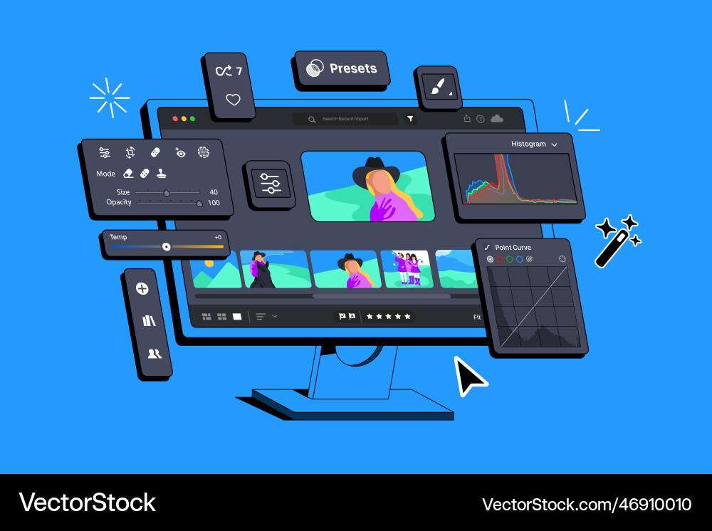 Editing software for importing saving viewing Editing software for importing saving viewing vector image