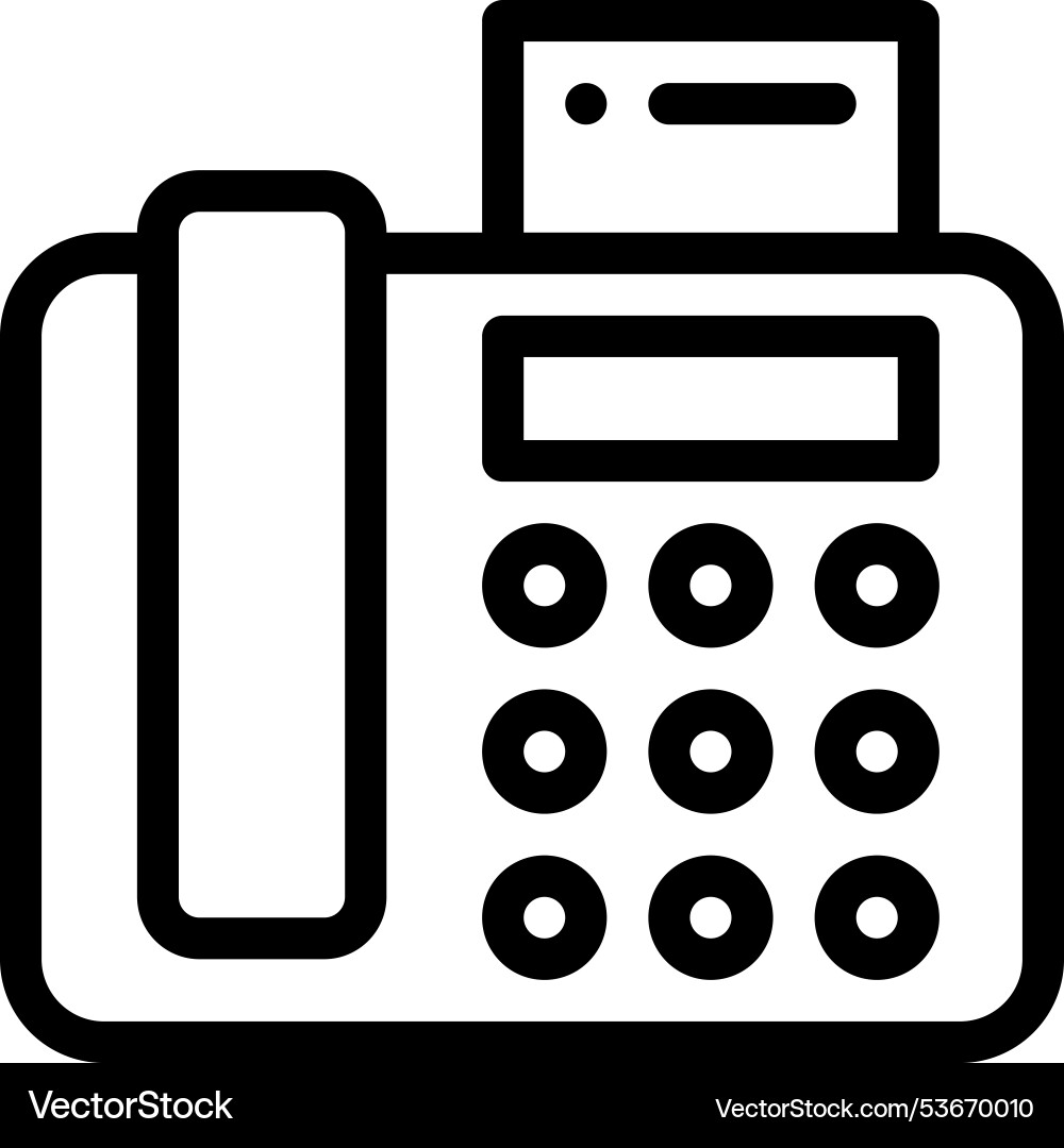 Fax icon thin linear style design isolated Fax icon thin linear style design isolated vector image