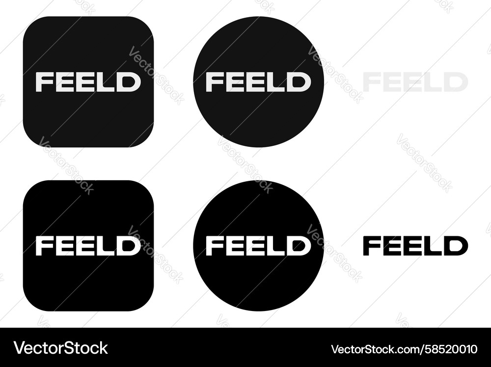 Feeld App Icon Set - Modern & Minimal Vector Image