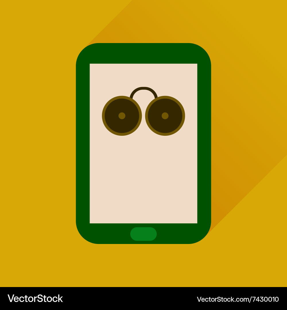 Flat icon with long shadow mobile applications Vector Image