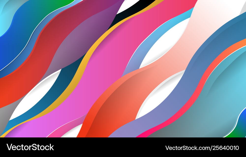 Fluid Colorful Abstract Shapes vector image