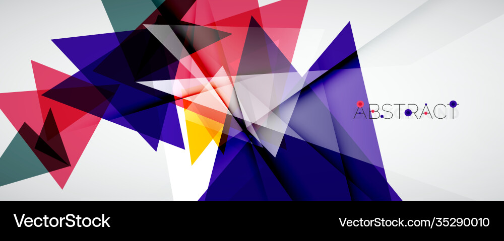 Geometric abstract background color triangle Geometric abstract background color triangle vector image