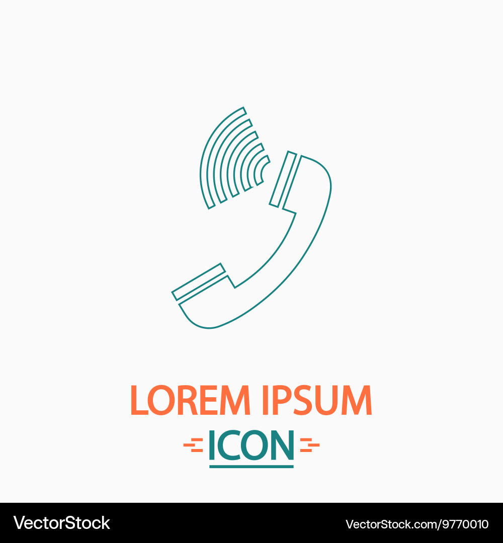 Handset computer symbol vector image