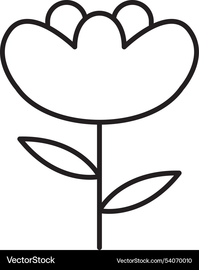 Iris line icon design Vector Image