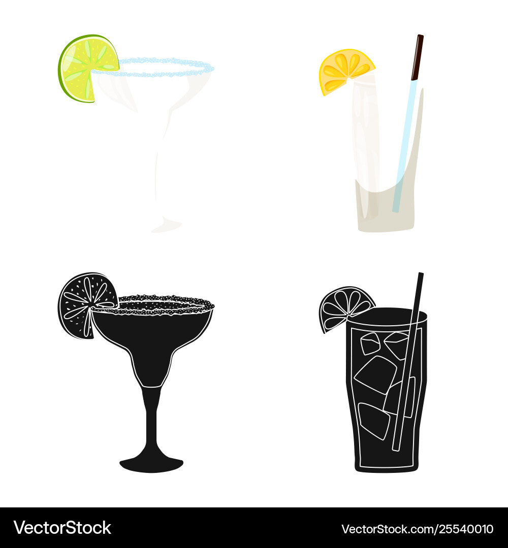 Isolated object cafe and latin icon set vector image