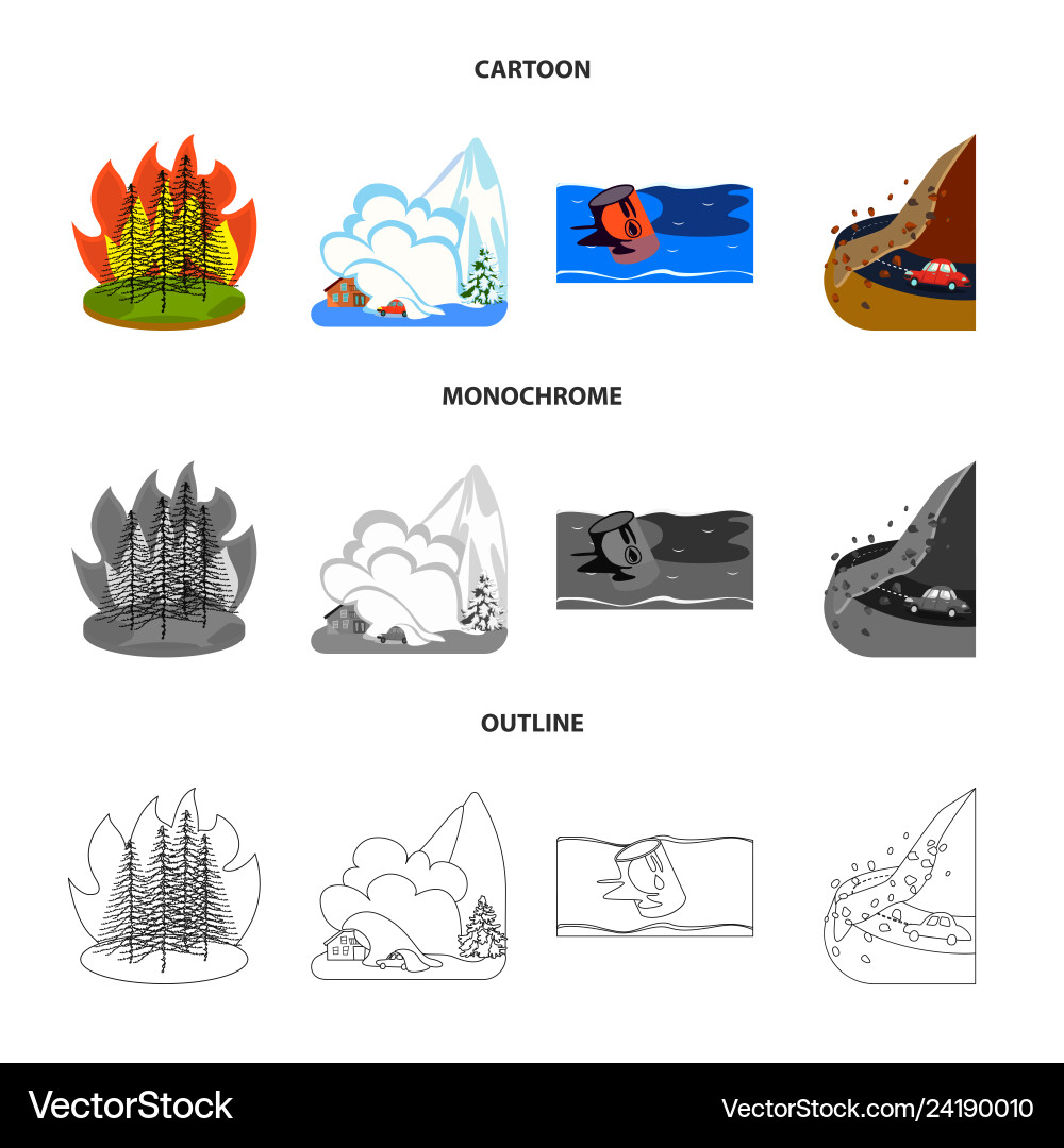 Isolated object of weather and distress symbol Isolated object of weather and distress symbol vector image