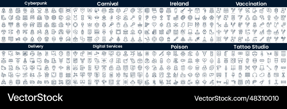 Linear style icons pack in this bundle include Linear style icons pack in this bundle include vector image