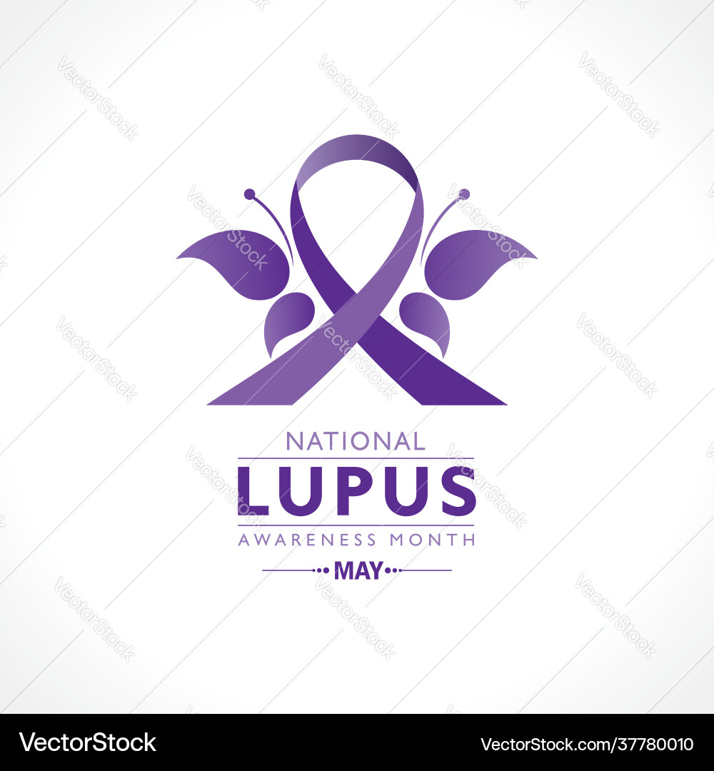 Lupus awareness month observed in may Lupus awareness month observed in may vector image
