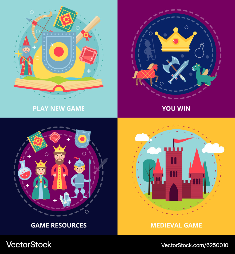 Medieval Game Collection vector image