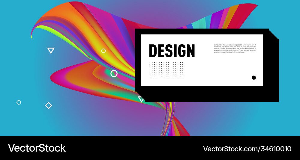 Modern colorful landing page abstract fluid Vector Image